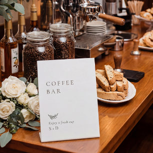 Minimalistic Coffee Bar Wedding Sign