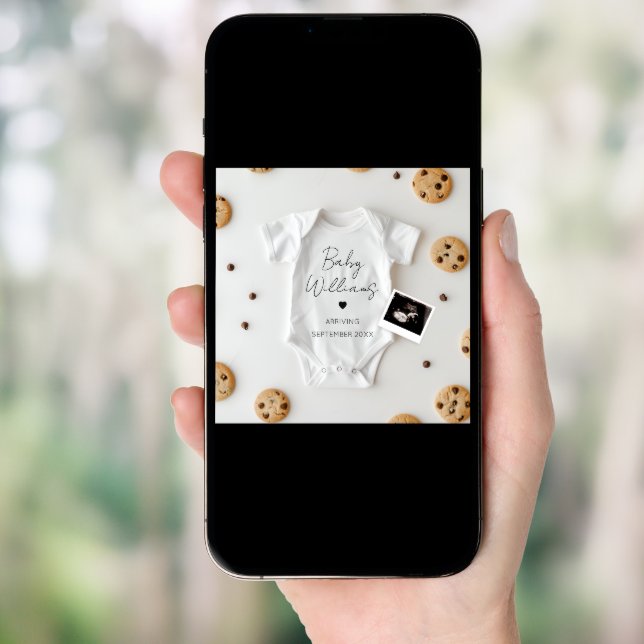 Minimalistic Cookie Pregnancy Announcement (Front Digital)