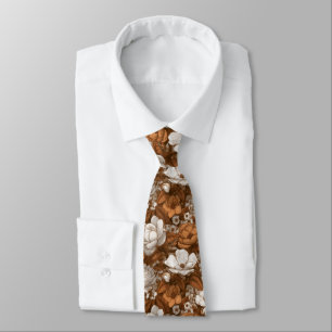 Minimalistic Dad Gifts Gardenias Neck Tie