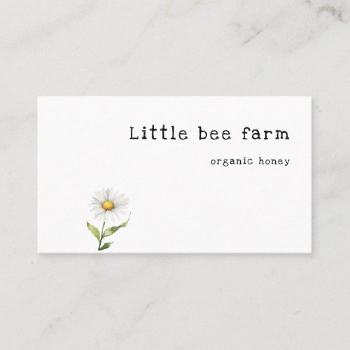 Minimalistic daisy business card