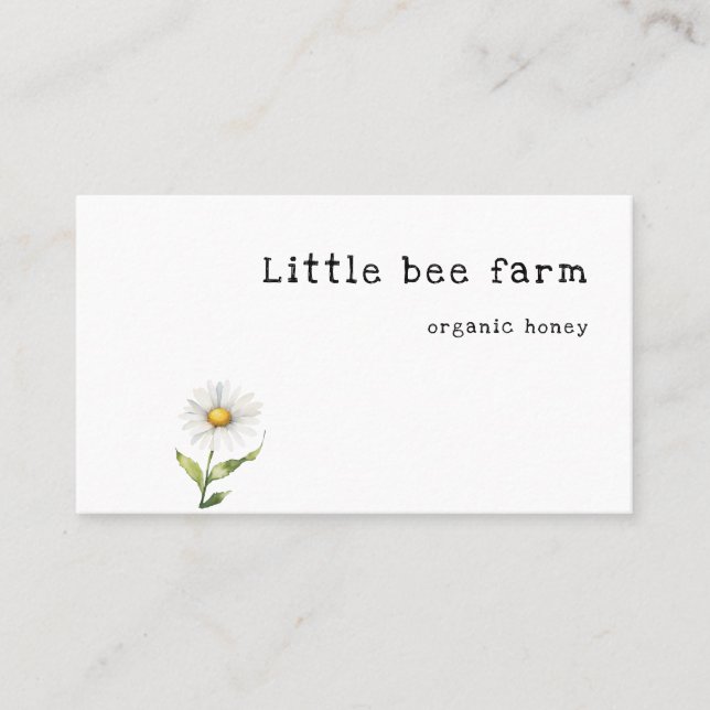 Minimalistic daisy business card (Front)