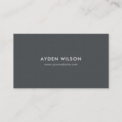 Customizable Simple Minimalistic Solid Black Professional Business Card Template