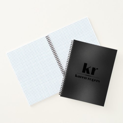 Minimalistic dark_gray Iridescent Texture Notebook