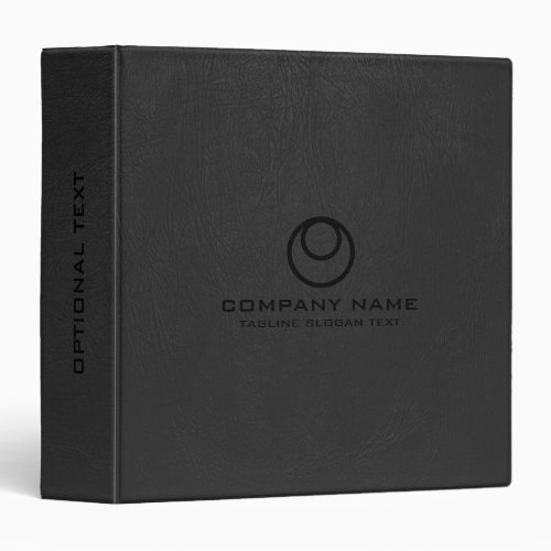 Minimalistic Dark Gray Leather Texture 3 Ring Binder