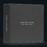 Minimalistic Dark Gray Linen Texture  3 Ring Binder<br><div class="desc">Minimalistic design with dark gray linen texture image print with light-gray customizable typography.</div>