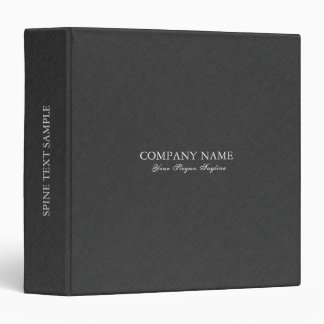 Minimalistic Dark Gray Linen Texture 3 Ring Binder