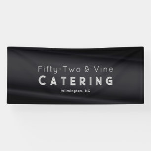 Minimalistic Deco Style Black Pearl Banner