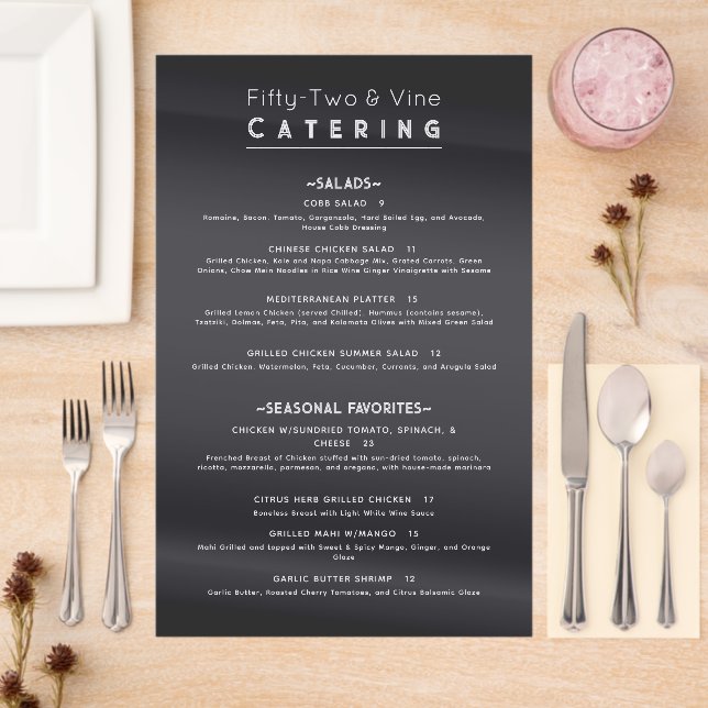 Minimalistic Deco Style | Black Pearl Menu (Insitu(Restaurant))