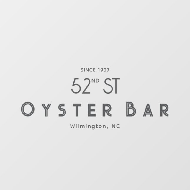 Minimalistic Deco Style | Gray  Window Cling (Sheet)