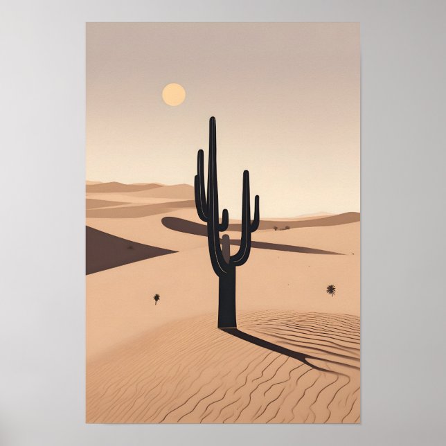Minimalistic desert art poster (Front)