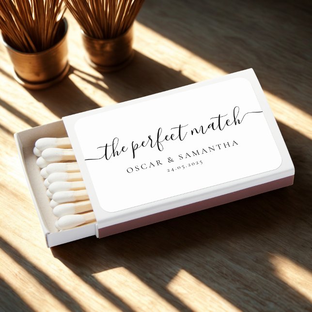 Minimalistic Design | Elegant & Modern  Wedding  Matchboxes (Creator Uploaded)