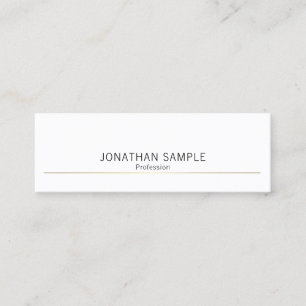Minimalistic Design Gold Plain Luxury Professional Mini Business Card