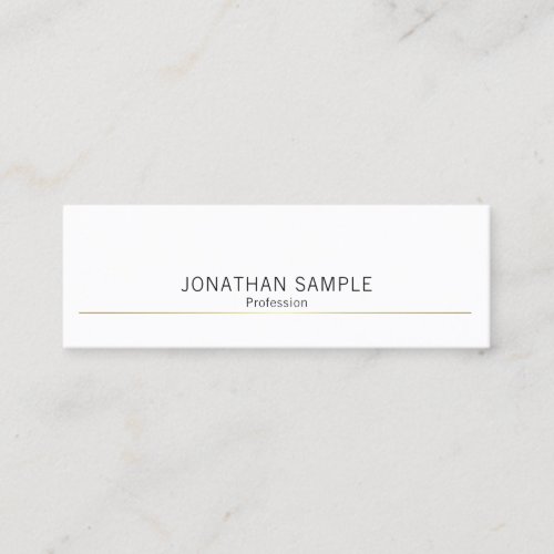 Minimalistic Design Gold Plain Luxury Professional Mini Business Card