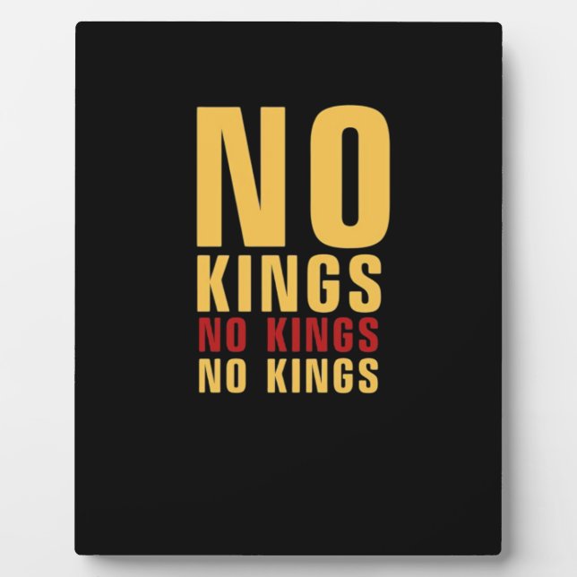 Minimalistic Design No Kings Rebellious No Kings C Plaque (Front)