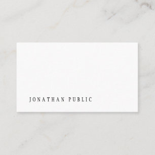 Minimalistic Design Professional Modern Template Business Card