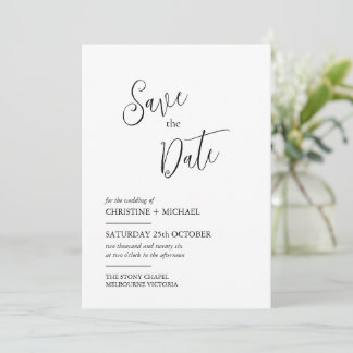 Minimalistic design Save the date card