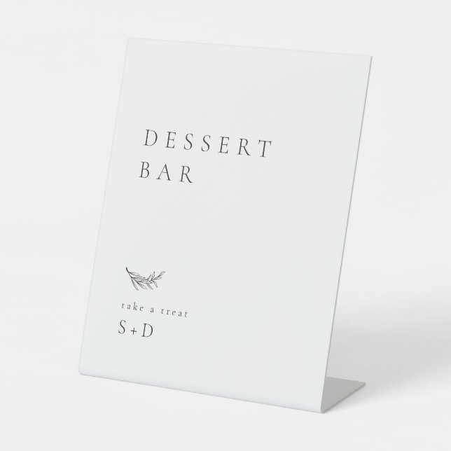 Minimalistic Dessert Bar Wedding Sign (Front)
