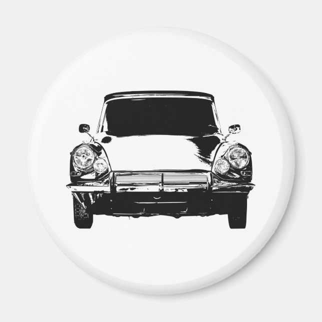 Minimalistic DS19 La Déesse Stencil Art Magnet (Front)