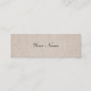 Minimalistic Elegance Linen Mini Profile Card