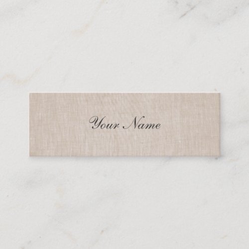 Minimalistic Elegance Linen Mini Profile Card Business Card Templates