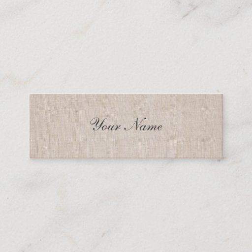 Customizable Minimalistic Elegance Linen Mini Profile Card Business Card Templates