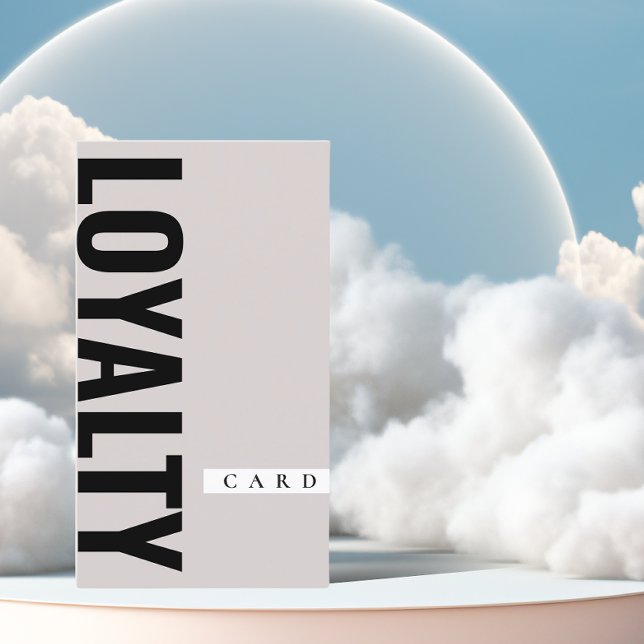 Minimalistic Elegant Beige Loyalty Card (Creator Uploaded)