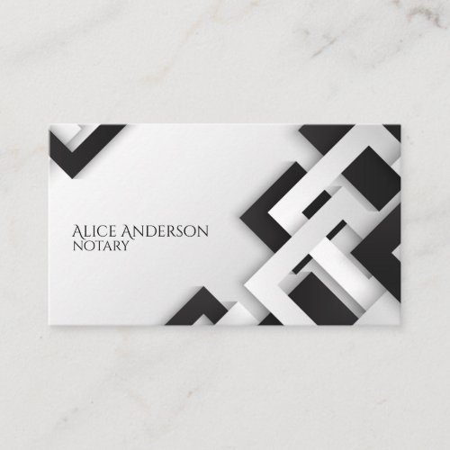 Minimalistic elegant black white Business Card