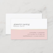 Minimalistic Elegant Blush Pink Gold White Trendy Business Card (Front/Back)
