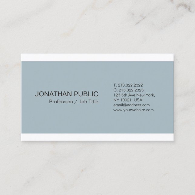 Minimalistic Elegant Director Manager Consultant Business Card (Front)