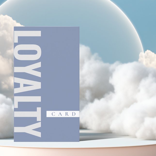 Minimalistic Elegant Dusty Blue Loyalty Card (Creator Uploaded)