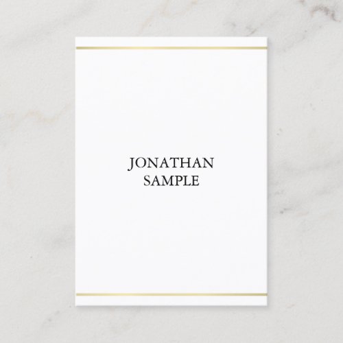 Minimalistic Elegant Gold Look Professional Design Business Card