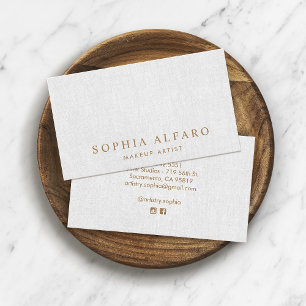Minimalistic Elegant Grey Beauty Professional  Business Card