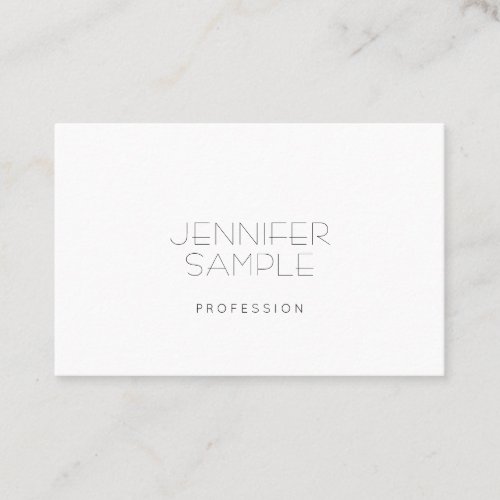 Minimalistic Elegant Simple Plain Professional Business Card