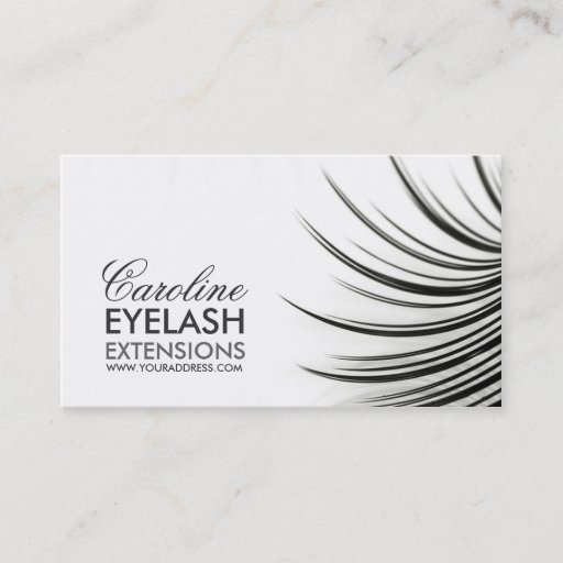 Customizable Minimalistic Eyelash Extensions Business Card