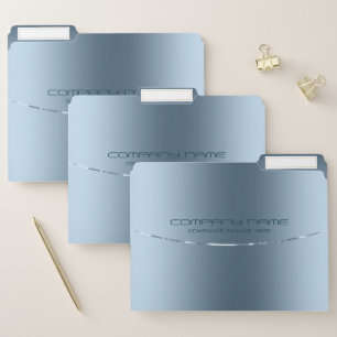 Minimalistic Faux Blue Background File Folder