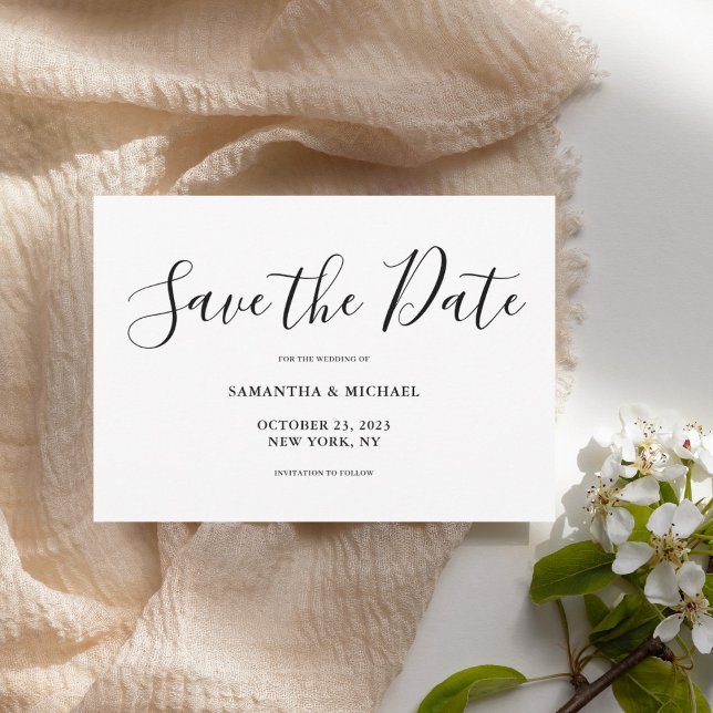 Minimalistic Flat Save The Date Card (Creator Uploaded)