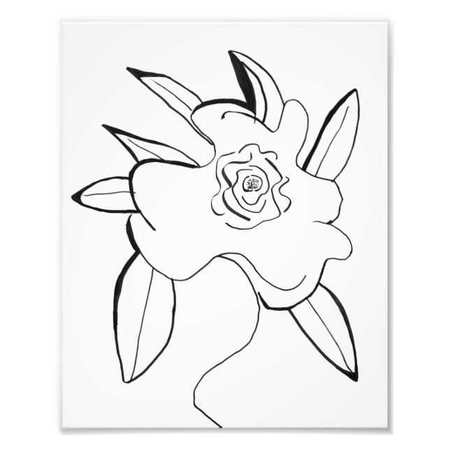 Minimalistic Flower Photo Print (Front)