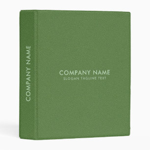 Minimalistic Forest Green Faux Leather Texture Mini Binder