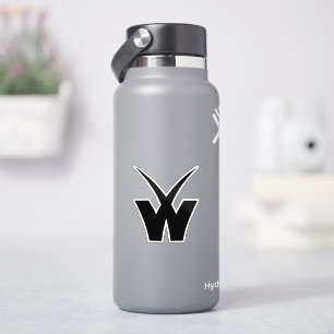 Minimalistic Gaming Letter W Monogram Sticker