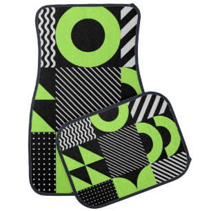 Minimalistic geometric, Scandinavian vintage patte Car Floor Mat