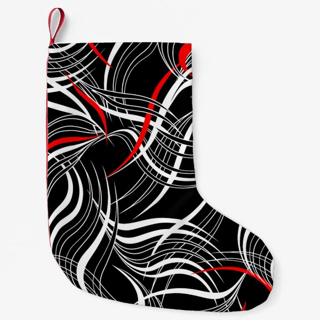Minimalistic Geometric: Simple Artwork Pattern Small Christmas Stocking (Front)