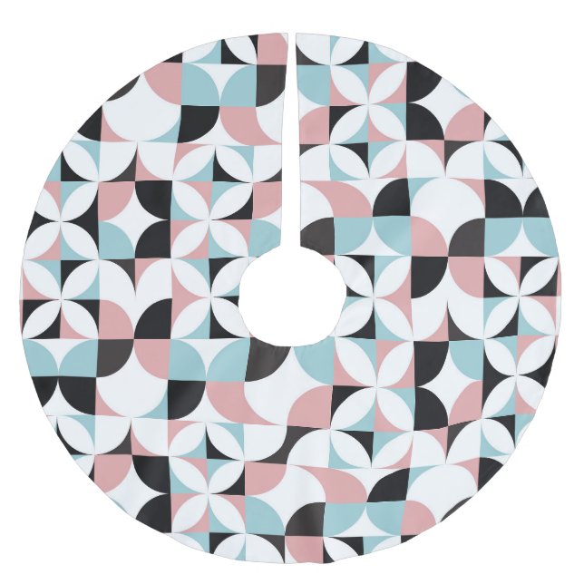 Minimalistic geometry, Scandinavian style artwork. Brushed Polyester Tree Skirt (Front)