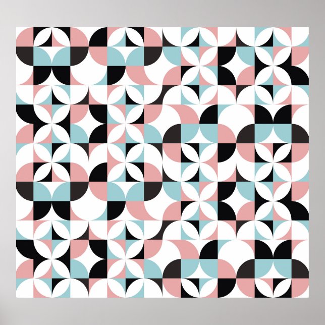 Minimalistic geometry, Scandinavian style artwork. Poster (Front)