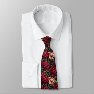Minimalistic Gifts For Men Peonies Neck Tie