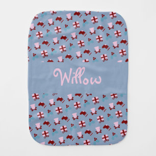 Minimalistic Girl Niece Gift Idea For Mom Baby Burp Cloth
