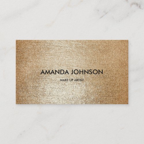 Minimalistic Glam Stylist Make Up Artist Gold Vip Business Card