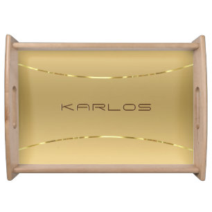 Minimalistic gold background metallic look acrylic serving tray