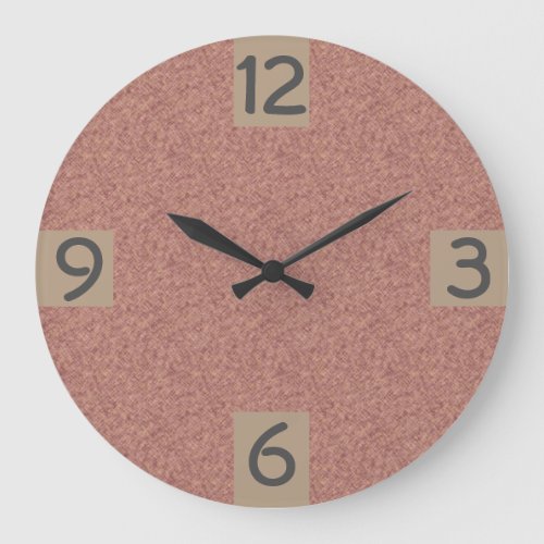 Minimalistic Graphic Quarterly Digits on any Color Large Clock