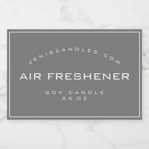 Minimalistic Gray Border Simple Style Candle  Food Label