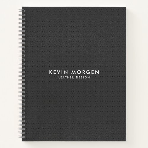 Minimalistic Gray Vintage Faux Leather Notebook